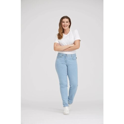LAURIE dames vegan Jeans Charlotte Normale Middellange Lichtblauwe Denim Tweedehands