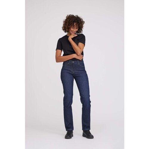 LAURIE dames vegan Jeans Charlotte Regular Ml Gewassen Donkerblauw Denim Tweedehands
