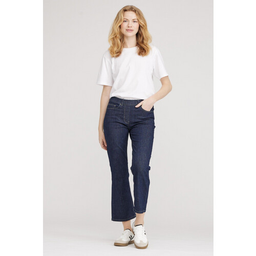 LAURIE dames vegan Jeans Helen Straight Xsl Donkerblauw Denim Tweedehands