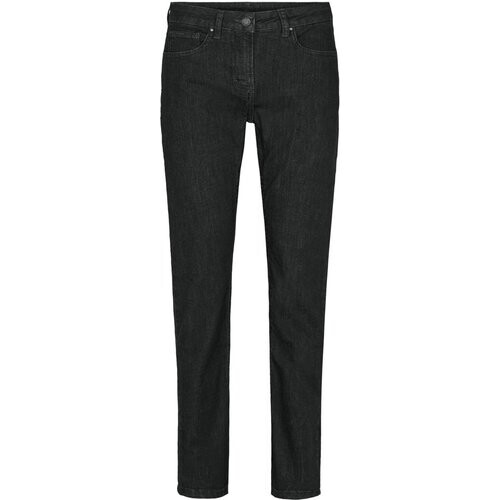 LAURIE dames vegan Jeans Laura Slim Middellange Ecolabel Gewassen Zwarte Denim Tweedehands