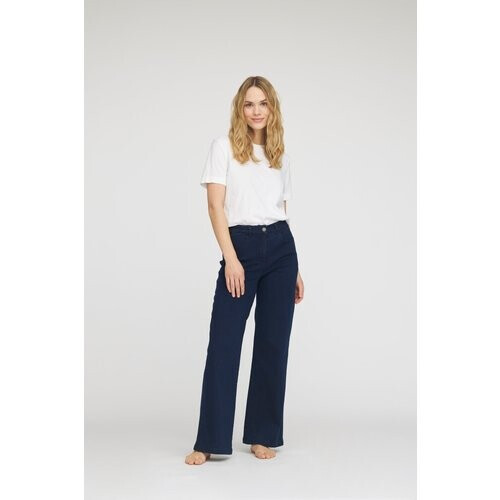 LAURIE dames vegan Serene 5-Pocket Loose Ml - Donkerblauw Denim Tweedehands