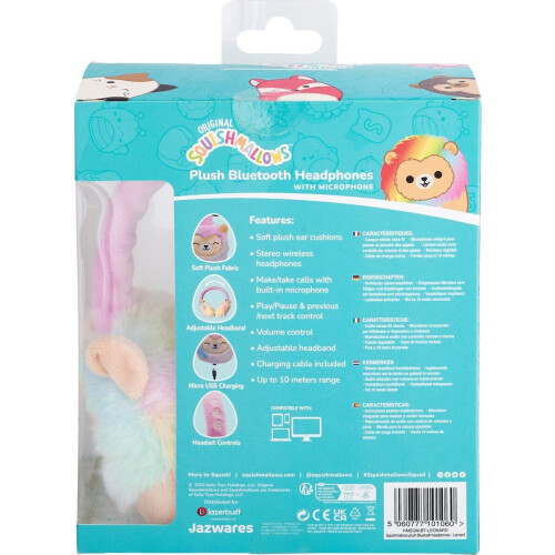 Lazerbuilt Squishmallows - Bluetooth koptelefoon - Pluche met microfoon - Leonard