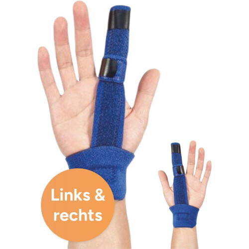 LBB - Vingerspalk - Verstelbaar - Geschikt voor wijs- middel- en ringvinger - Blauw