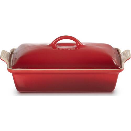 Le Creuset - Ovenschaal - Aardewerk - 33 x 22.5 x 8 cm - Kersenrood Tweedehands