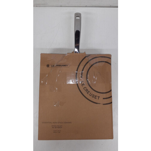 Le Creuset Pannenset Essential Non-Stick Ceramic - Koekenpan Ø 24 cm en Sauteuse Ø 28 cm - Keramische Antiaanbaklaag - Geschikt voor Alle