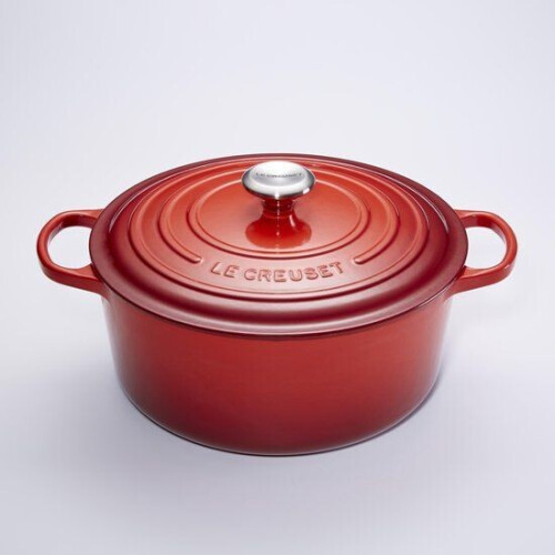 Le Creuset Signature Braadpan -Ø34 cm - Gietijzer - 12,4 liter - Kersenrood