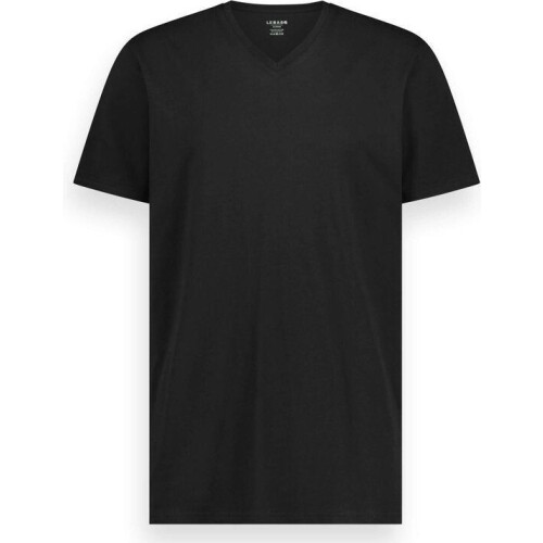 LEBASQ - Davis V-neck T-shirt - Lang Fit - Zwart - Maat L (3-pack)