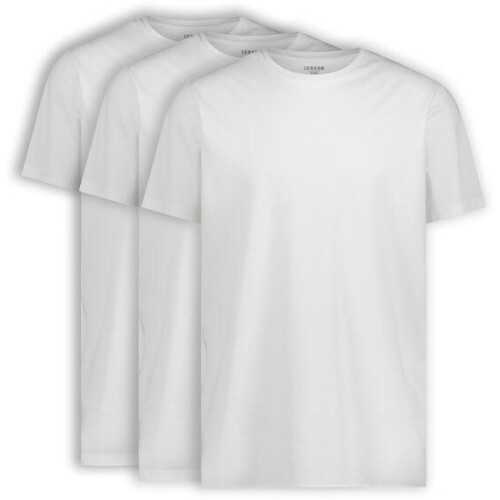 LEBASQ - Miles' T-shirt Heren - Long Fit - Ronde Hals - Wit - XL (3-pack) Tweedehands