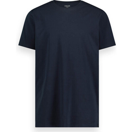 LebasQ - Miles' T-shirt voor heren - 3 pack - met Ronde hals - Extra lang - Geschikt als Ondershirt - Blauw - XL - Katoen