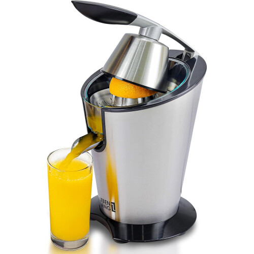 LEBENLANG Elektrische Citruspers– 600W – 20 x 20 x 31 cm – Zilver
