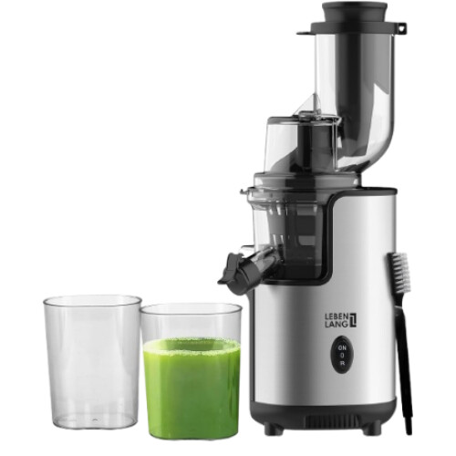 Lebenlang Slowjuicer - Elektrische Sapcentrifuge - RVS - Incl. Sap- en Pulpcontainer - Zilver Tweedehands