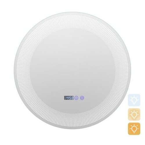 LED Badkamerspiegel Make-Upspiegel voor Wandmontage met 3-Kleurendimbare Verlichting Aanraakgevoelig Tweedehands