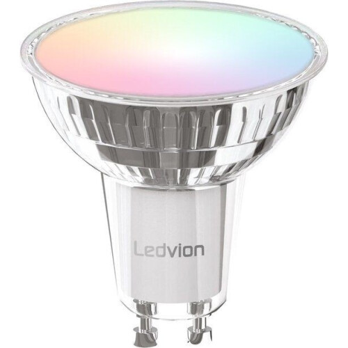 Ledvion - Slimme RGB+CCT GU10 LED Spot - 4,9W - 345L - Dimbaar - Wifi-Alexa&Google Home Tweedehands