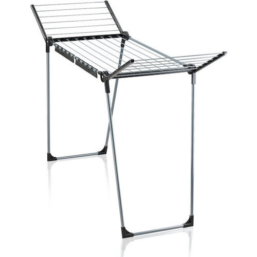Leifheit Pegasus 150 Solid Slim - Droogrek - 15 meter drooglengte - Zwart-antraciet Tweedehands