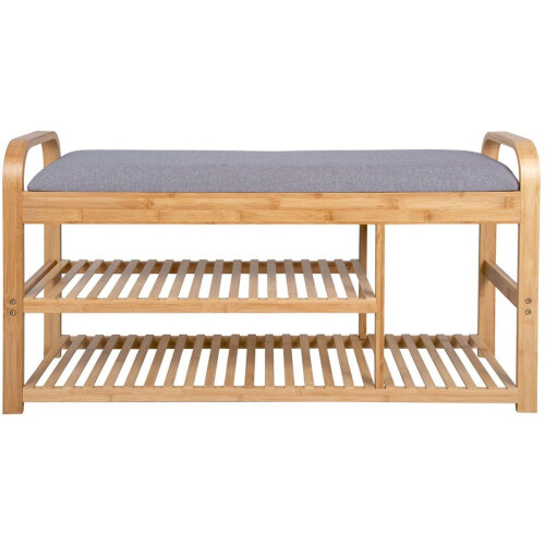 Leitmotiv Arch - Bank - Bamboe met opbergruimte - Bruin - 100x33x50 cm