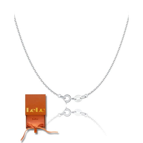 LeLu Ketting Dames - Zilveren Schakelketting 1.1 mm 925 Zilver - Hypoallergeen 45.7 cm - Met cadeauverpakking