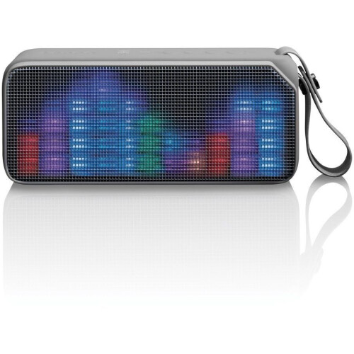 Lenco BT-190 - Bluetooth speaker - Feestlichtjes 5 kleurpatronen - Grijs