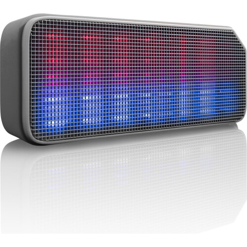 Lenco BT-190 - Draagbare Bluetooth speaker - Feestlichtjes 5 kleurpatronen - Licht grijs Tweedehands