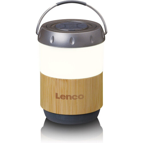 LENCO BTL-030BA - Lantaarn met ingebouwde Bluetooth® speaker - Bamboo Tweedehands