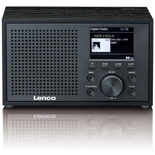 Lenco DAR-017BK - Tafelradio - Bluetooth 5.0 DAB+ FM - Zwart Tweedehands