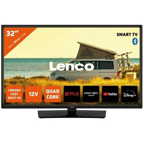 Lenco LED-3263BK (V2) - 32"Android Smart TV - Chromecast - Zwart Tweedehands