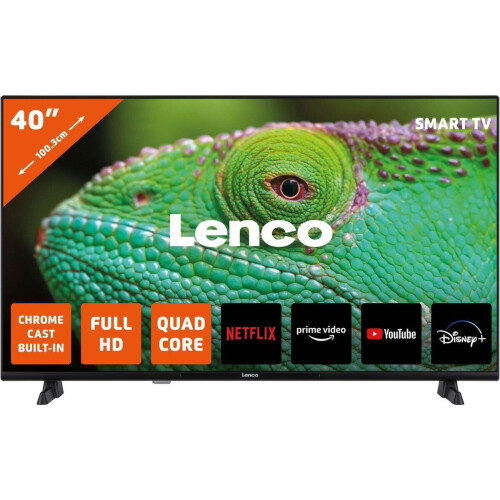Lenco LED-4044BK - Smart TV - 40 inch - Full HD - Ingebouwde Chromecast - Zwart