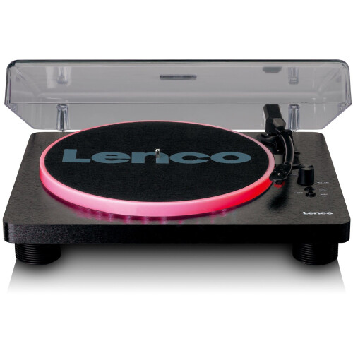 Lenco LS-50LED - Draaitafel - Ingebouwde speakers LED verlichting - Zwart