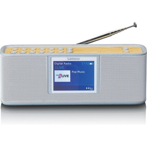 Lenco PDR-046 - DAB+ Radio - Bluetooth speaker - Grijs