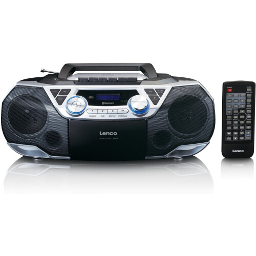 Lenco SCD-720SI - Boombox - DAB+ radio Bluetooth® speaker MP3/CD USB cassettedeck