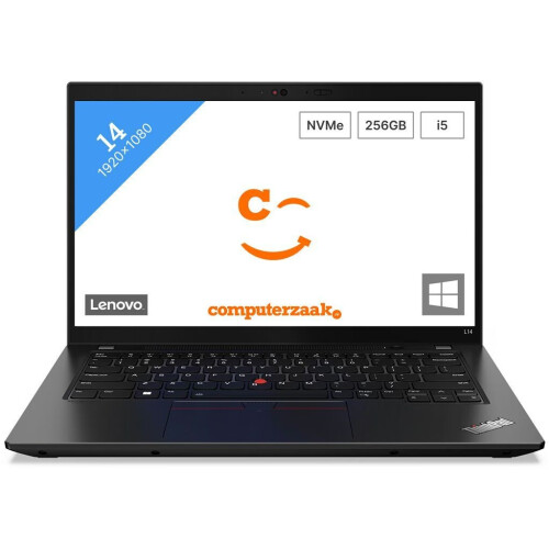 Lenovo ThinkPad L14 Gen 3 - Laptop - Intel Core i5 1235U 1.80GHz 16GB Ram 256GB M.2 NVMe 14 inch Tweedehands