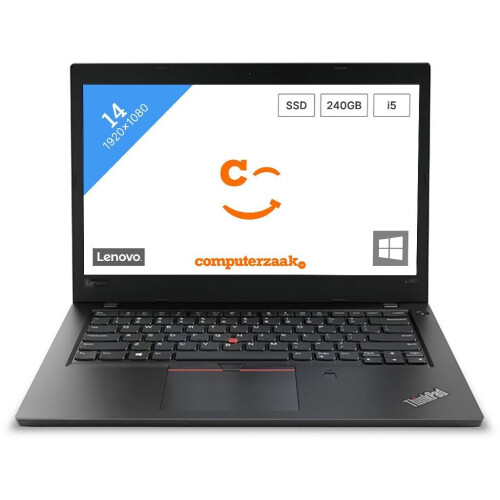 Lenovo ThinkPad L480 - Laptop - Intel Core i5 8250U 2.70GHz 8GB RAM 256GB SSD 14 inch Tweedehands