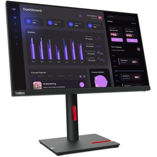 Lenovo ThinkVision T24i-30 - Monitor 23,8" Full HD 1920x1080 IPS - Zwart Tweedehands