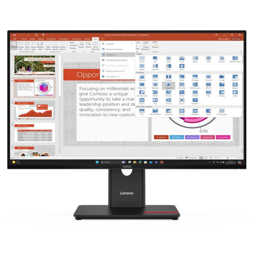 Lenovo ThinkVision T27-40 - LED display 27"Full HD 1920 x 1080 IPS Zwart Tweedehands