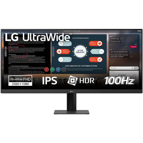 LG 29U511A - Ultrawide Monitor 29"- 2560x1080 IPS HDR10 - Zwart