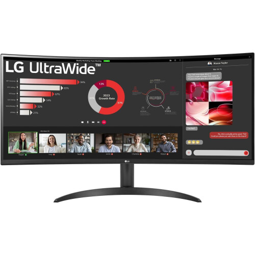 LG 34WR50QK-B - UltraWide Monitor - 34"3440x1440 100Hz - Zwart Tweedehands