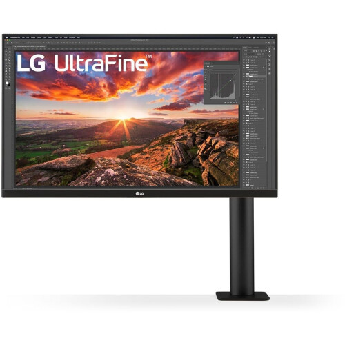 LG Ergo 27UN880-B - 27"UHD 4K IPS Monitor - Ergonomisch ontwerp - Zwart Tweedehands