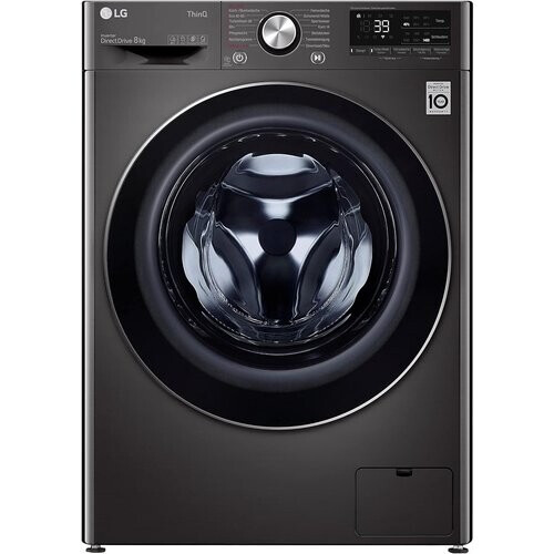 Lg F4wv708p2ba - Wasmachine - 8 Kg - 1400 Tpm - Ai Dd & Steam - Energieklasse A - Zwart | Nieuw (outlet) Tweedehands