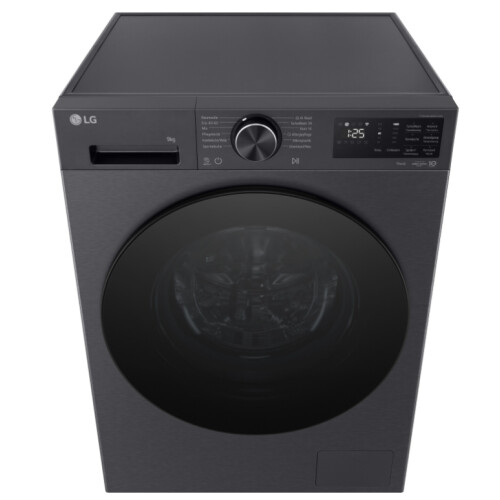 Lg F4wx709yb - Wasmachine - 9 Kg - 1400 Tpm - Ai Dd & Steam - Energieklasse A - Zwart | Nieuw (outlet)