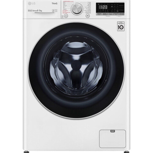 LG GD3V409S0 - Voorlader Wasmachine - Koolborstelloze motor - Wit Tweedehands