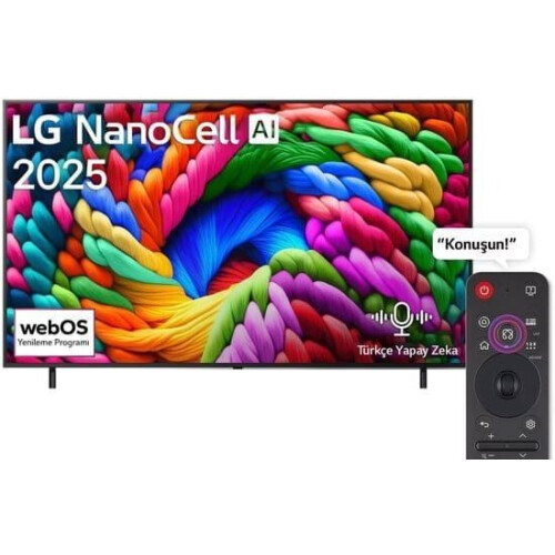 LG NanoCell AI 65NANO90A6B - 65"4K Ultra HD Smart TV - Wifi Bluetooth HDR - Zwart Tweedehands