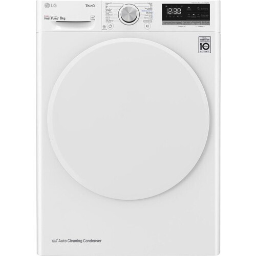 Lg Rh80v5av0n - Warmtepompdroger - 8 Kg - 64 Db - Energieklasse D | Tweedehands (Refurbished)