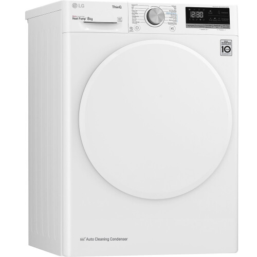 Lg Rh80v5av0q - Warmtepompdroger - 8 Kg - Zelfreinigende Condensor - 64 Db - Energieklasse A++ | Tweedehands (Refurbished)