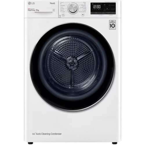 LG RH9V50WH - Warmtepompdroger - 9kg - A - Frans Display