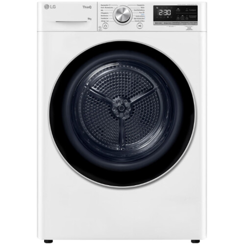 Lg Rt80v9c.bbwqkdg - Warmtepompdroger - 8 Kg - 62 Db - Energieklasse A+++ - Wit | Nieuw (outlet)