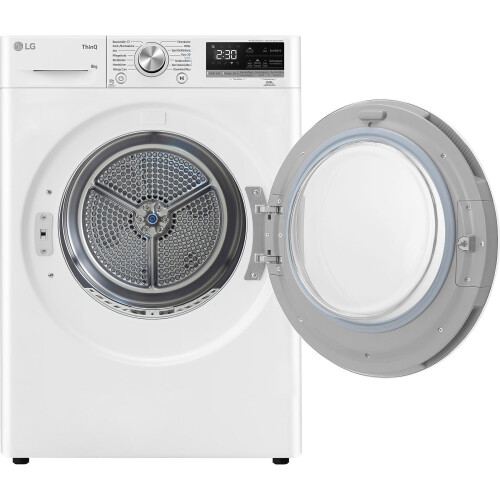 Lg Rt80v9c.bbwqkdg - Warmtepompdroger - 8 Kg - Dual Inverter - 62 Db - Wit | Nieuw (outlet)