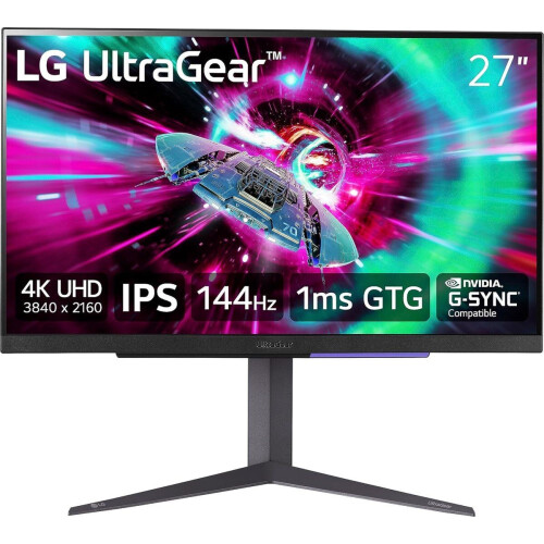 LG UltraGear 27GR93U - Gaming Monitor - 27" 4K UHD 144Hz - Zwart