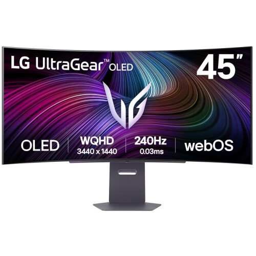 LG UltraGear 45GX90SA-B - OLED Monitor - 3440x1440 Resolutie - 240Hz Refresh Rate - Gebogen Scherm 800R Tweedehands