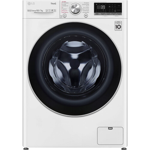 LG V7WD107H2E - Was-droogcombi 10.5kg - 1400 toeren - Wit Tweedehands