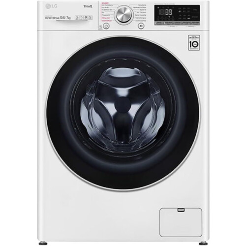 LG V9WD128H2 - Was-droogcombinatie - 12 kg wassen 8 kg drogen - Wit