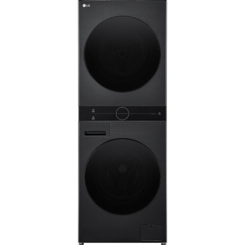 LG WT1210BBF.APBQPDG - WashTower - 12 kg wassen - 10 kg drogen - Zwart